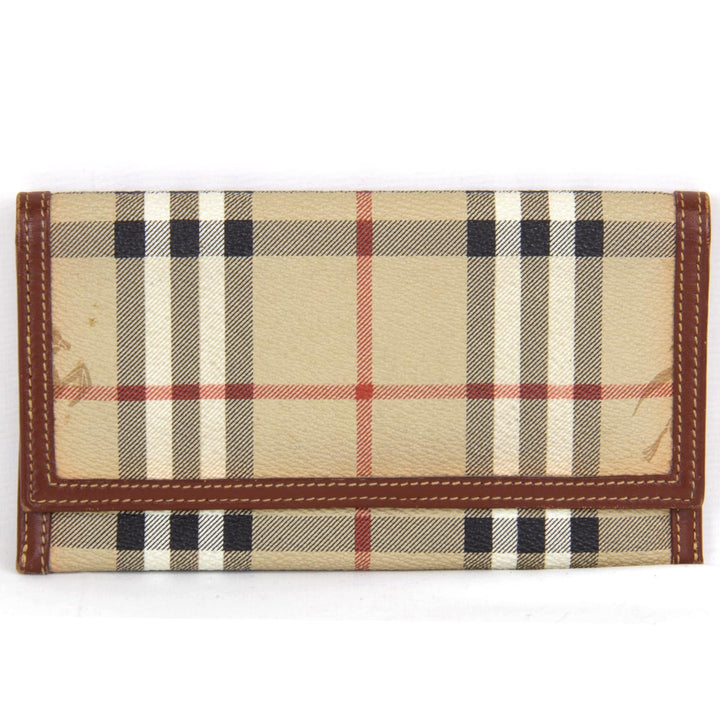 『USED』 
BURBERRY バーバリー 
 長財布 
レザー ブラウン