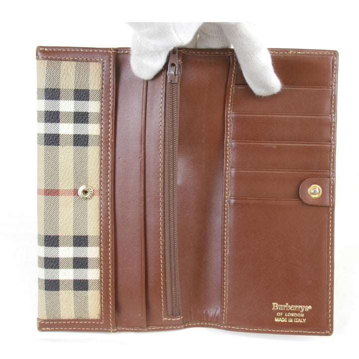 『USED』 
BURBERRY バーバリー 
 長財布 
レザー ブラウン
