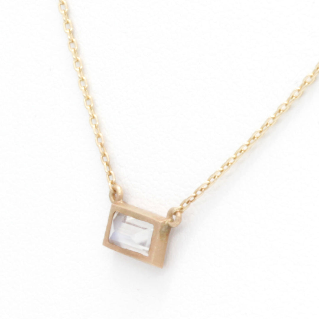 『USED』mikia K10 
 スクエアストーンネックレス ネックレス
 1.3g