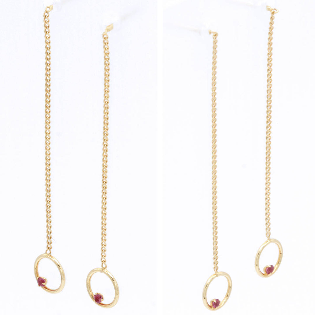 美品『USED』 K18 
ピアス
 0.6g ぶら下がりピアス