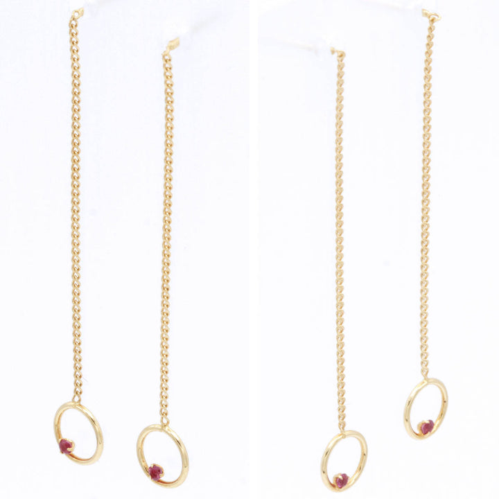 美品『USED』 K18 
ピアス
 0.6g ぶら下がりピアス