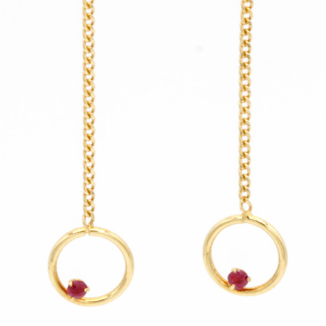 美品『USED』 K18 
ピアス
 0.6g ぶら下がりピアス