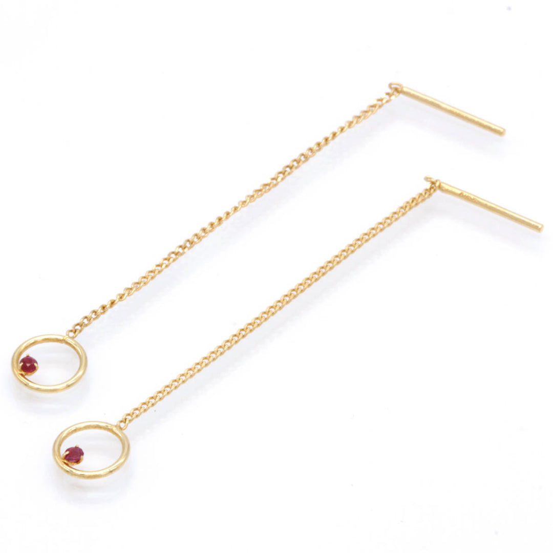 美品『USED』 K18 
ピアス
 0.6g ぶら下がりピアス