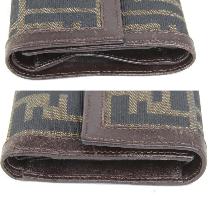 『USED』 
FENDI フェンディ 
 二つ折り財布 
キャンバス ズッカ柄