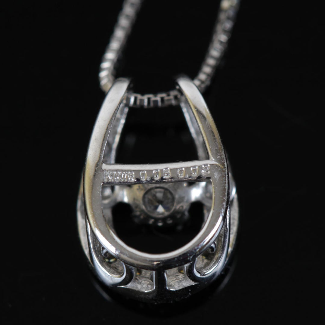 美品『USED』 K10WG 
ネックレス
 ダイヤモンド 0.06/0.02 1.3g