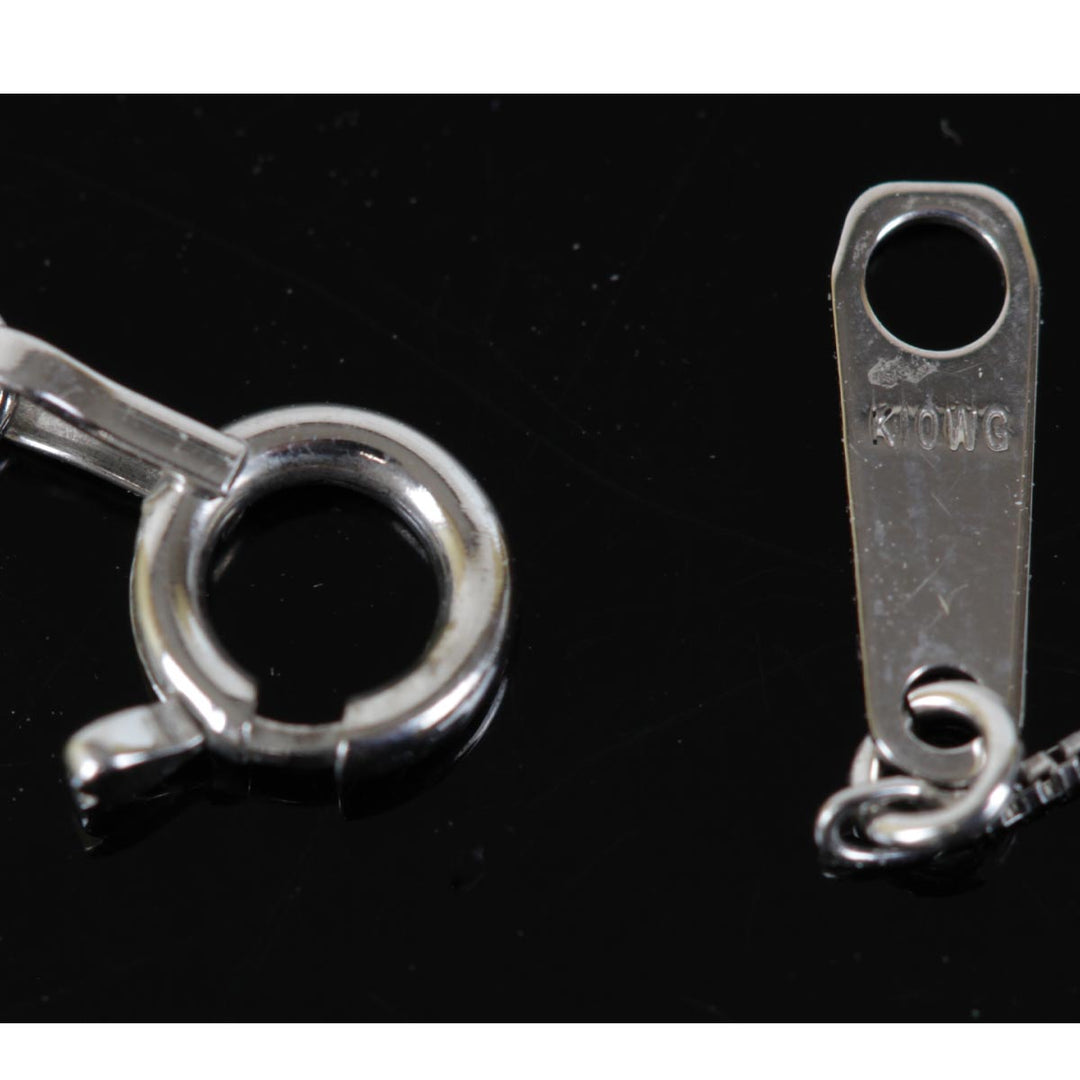 美品『USED』 K10WG 
ネックレス
 ダイヤモンド 0.06/0.02 1.3g