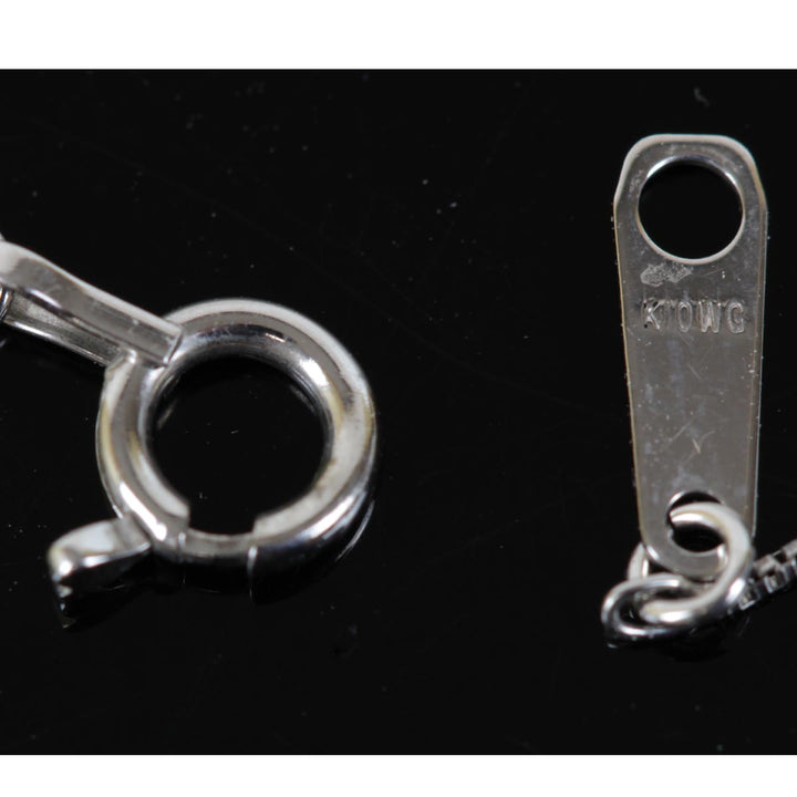 美品『USED』 K10WG 
ネックレス
 ダイヤモンド 0.06/0.02 1.3g