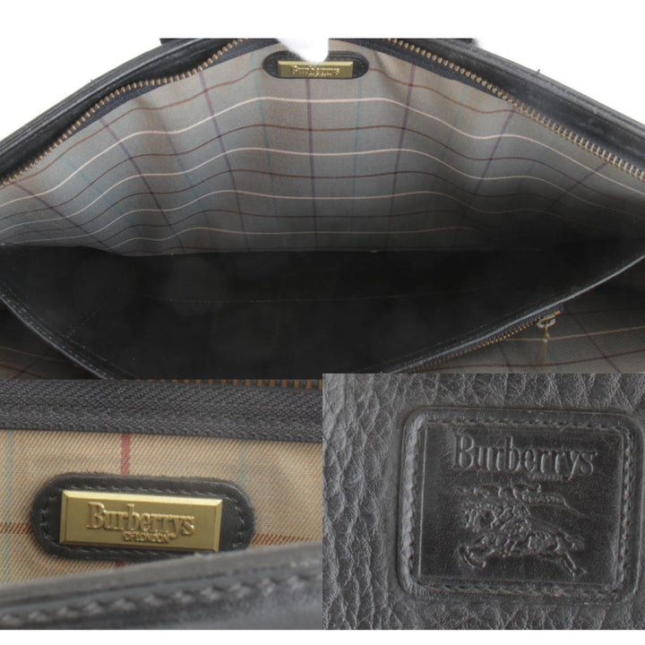 『USED』 
BURBERRY バーバリー 
 ビジネスバッグ 
レザー ブラック
