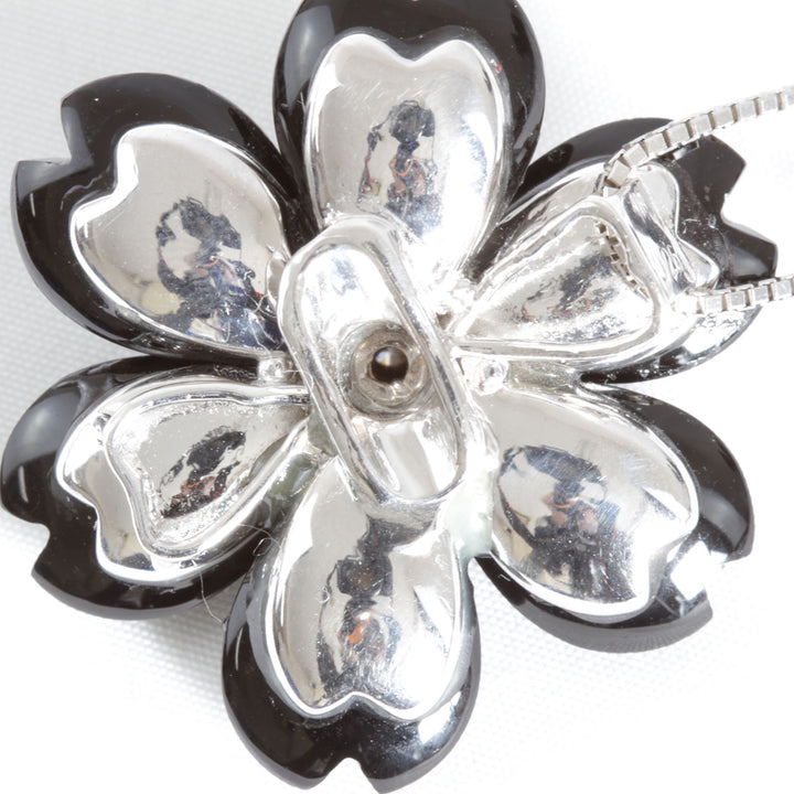 美品『USED』 K18WG/オニキス  
ネックレス
 ダイヤモンド 0.26 15.7g