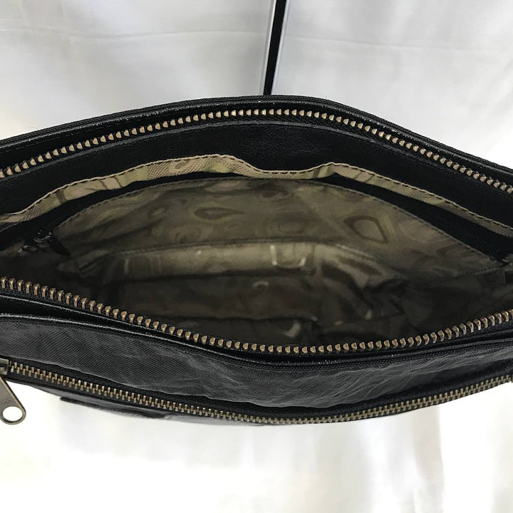 『USED』 
IBIZA イビサ 
 ショルダーバッグ 
ナイロン/レザー  ブラック系