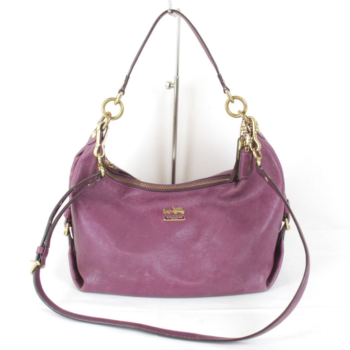 『USED』 
COACH コーチ 
 14304 ショルダーバッグ 
レザー パープル