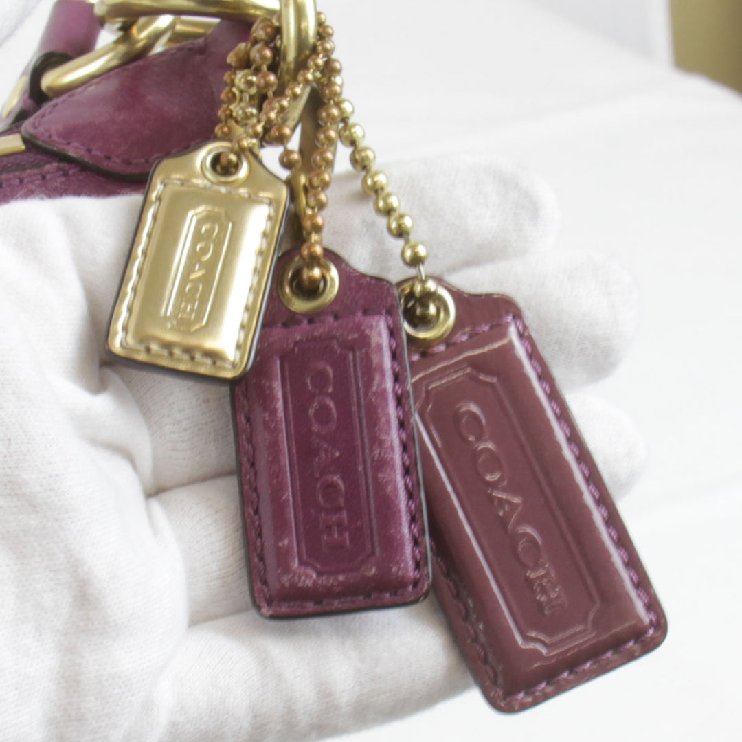 『USED』 
COACH コーチ 
 14304 ショルダーバッグ 
レザー パープル