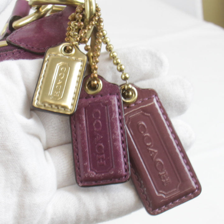 『USED』 
COACH コーチ 
 14304 ショルダーバッグ 
レザー パープル