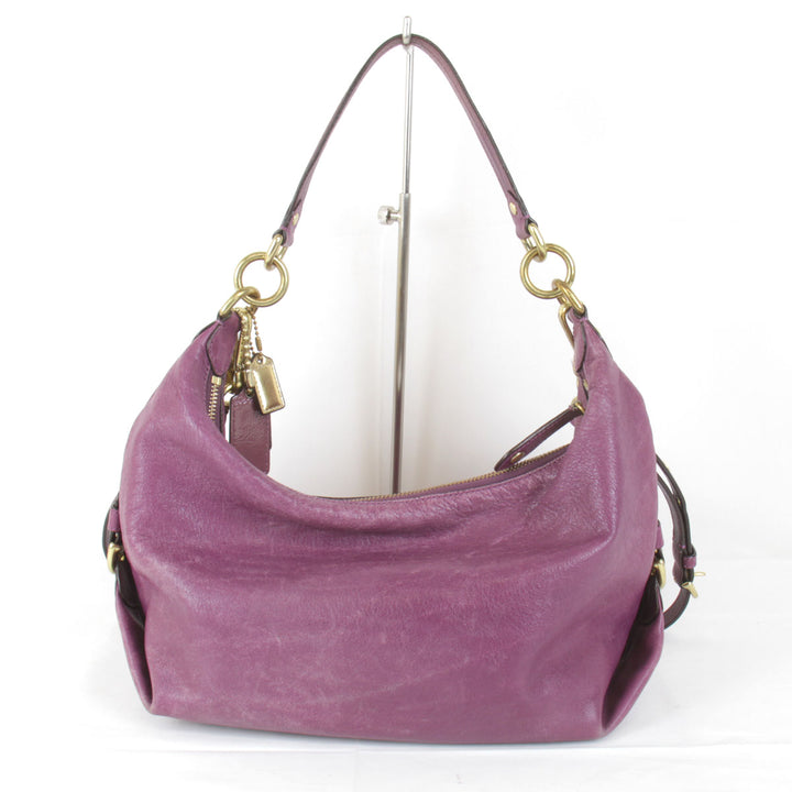 『USED』 
COACH コーチ 
 14304 ショルダーバッグ 
レザー パープル
