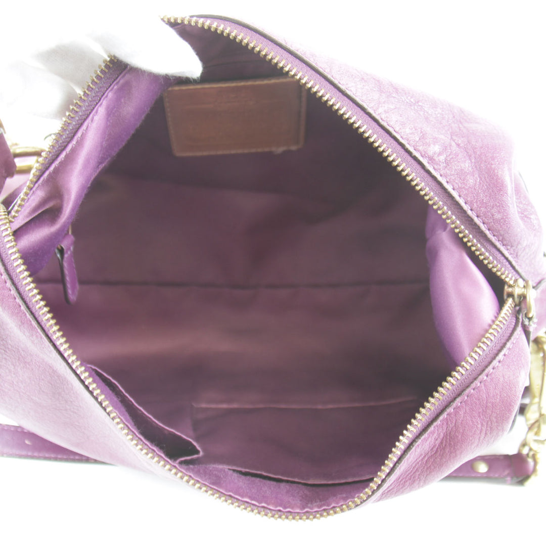『USED』 
COACH コーチ 
 14304 ショルダーバッグ 
レザー パープル
