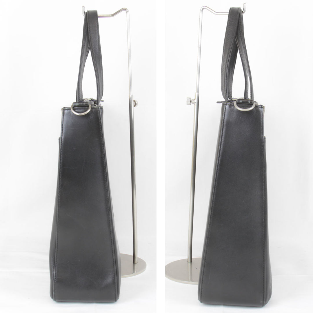 『USED』 
BURBERRY バーバリー 
 トートバッグ 
レザー/キャンバス  ブラック