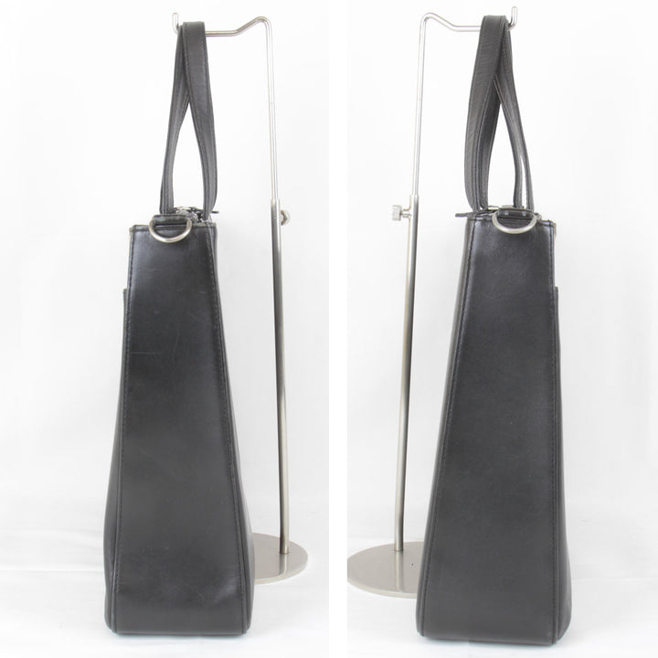 『USED』 
BURBERRY バーバリー 
 トートバッグ 
レザー/キャンバス  ブラック