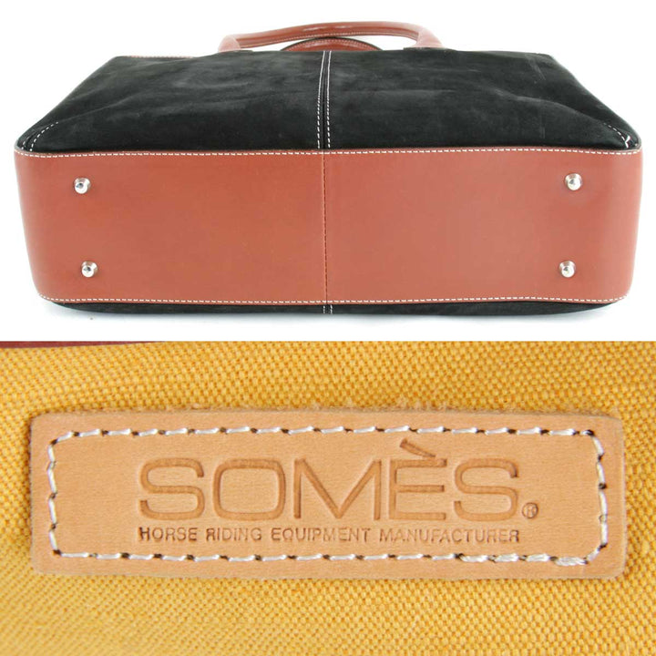 良品『USED』 
SOMES SADDLE ソメスサドル 
 トートバッグ 
レザー ブラック ハンドバッグ