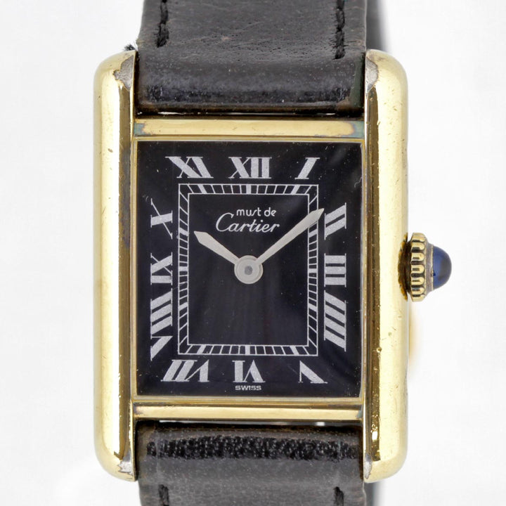 『USED』 
CARTIER  マストタンク ブラックローマン 
腕時計
 手巻き レディース
