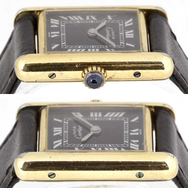 『USED』 
CARTIER  マストタンク ブラックローマン 
腕時計
 手巻き レディース