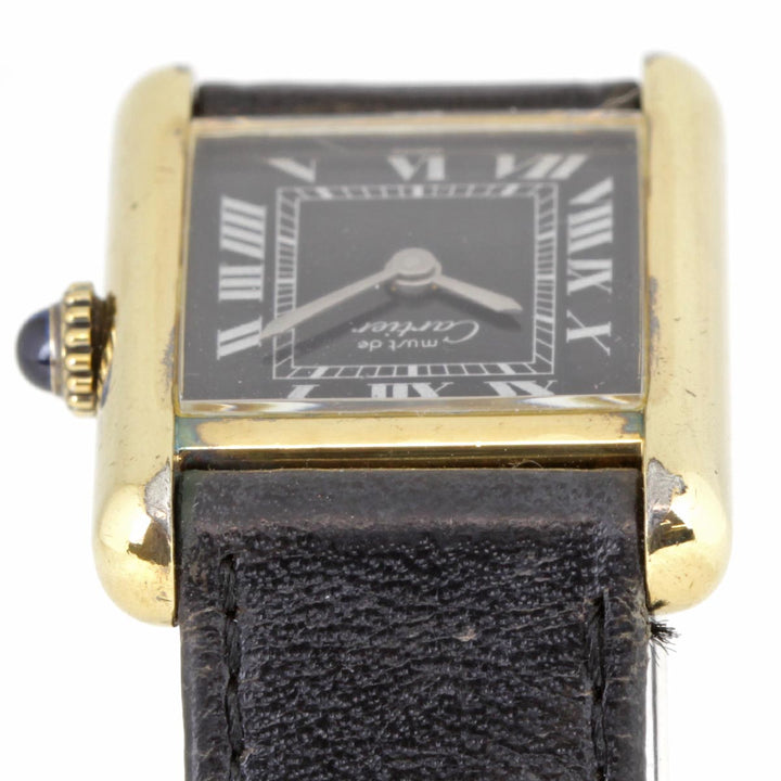 『USED』 
CARTIER  マストタンク ブラックローマン 
腕時計
 手巻き レディース