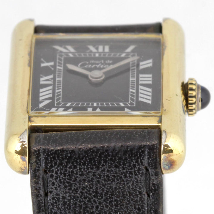 『USED』 
CARTIER  マストタンク ブラックローマン 
腕時計
 手巻き レディース
