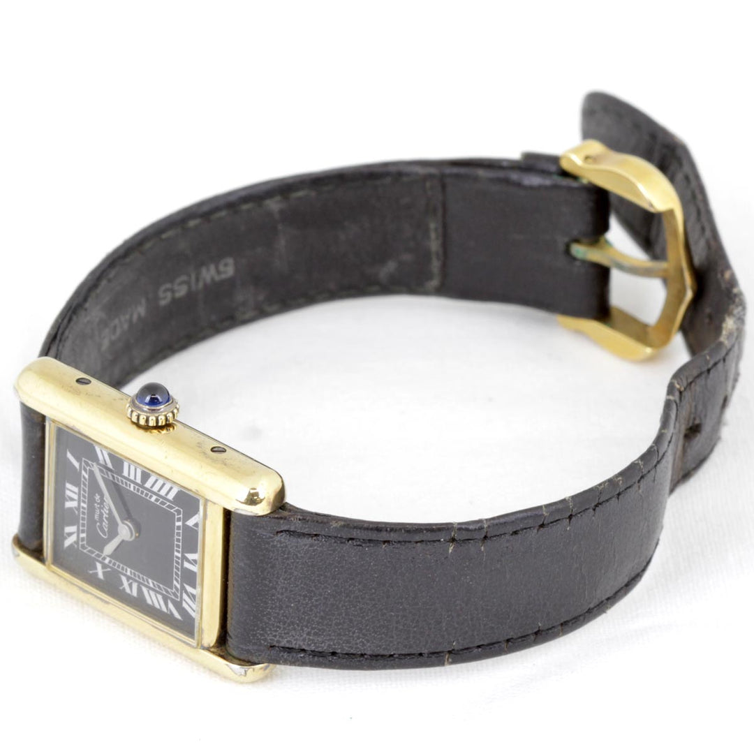 『USED』 
CARTIER  マストタンク ブラックローマン 
腕時計
 手巻き レディース