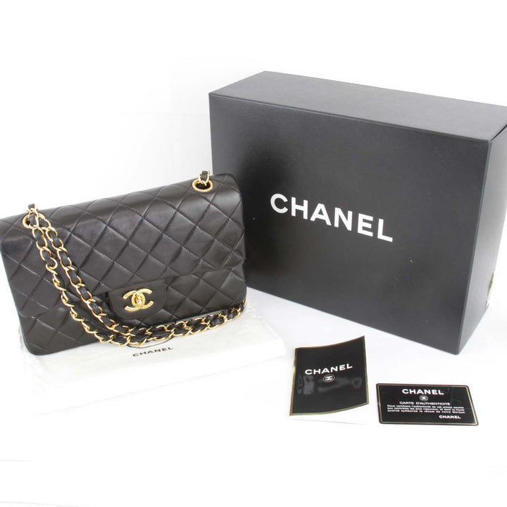 良品『USED』 
CHANEL シャネル 
 ショルダーバッグ 
ラムスキン ブラック