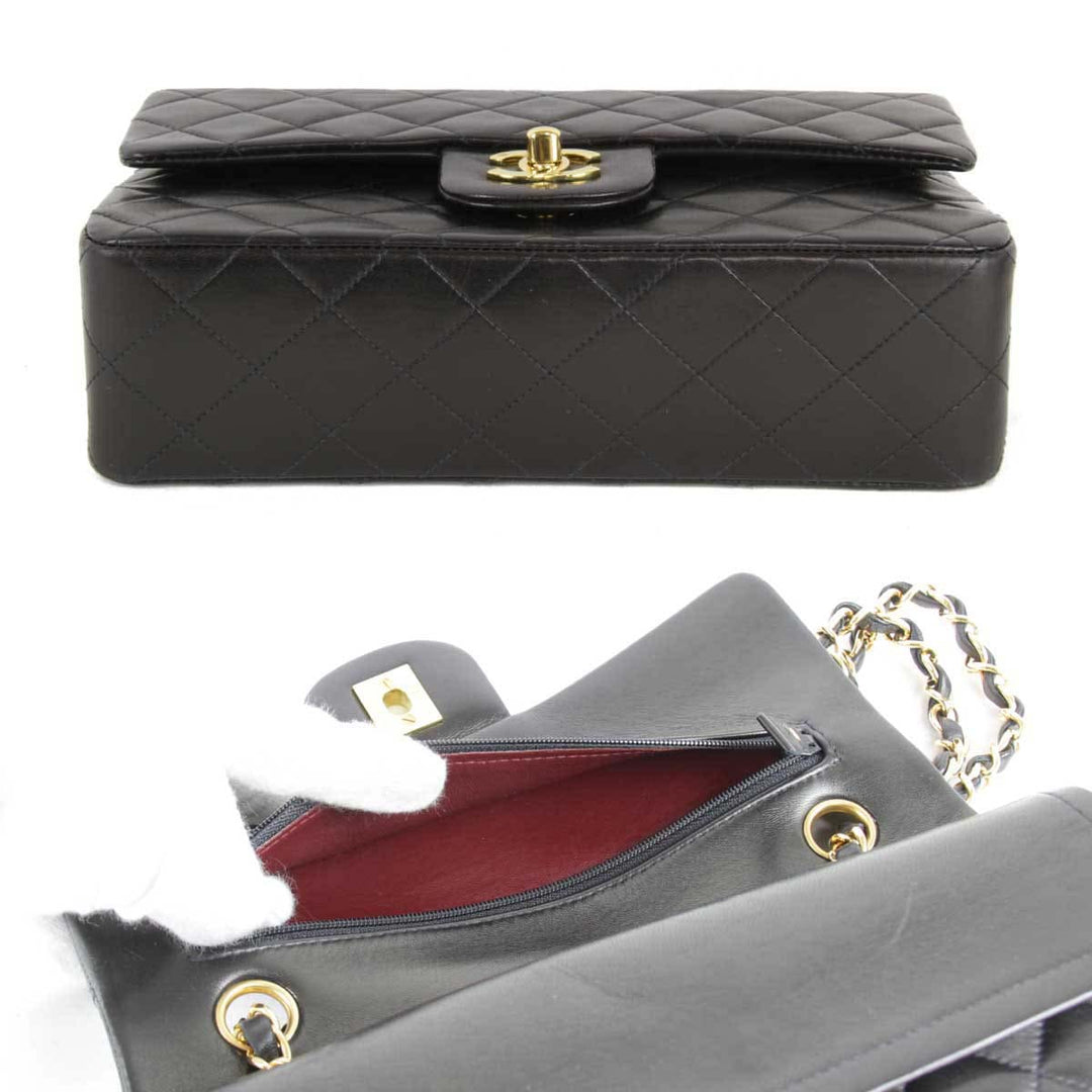 良品『USED』 
CHANEL シャネル 
 ショルダーバッグ 
ラムスキン ブラック