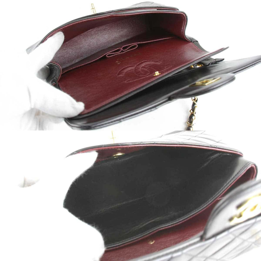 良品『USED』 
CHANEL シャネル 
 ショルダーバッグ 
ラムスキン ブラック