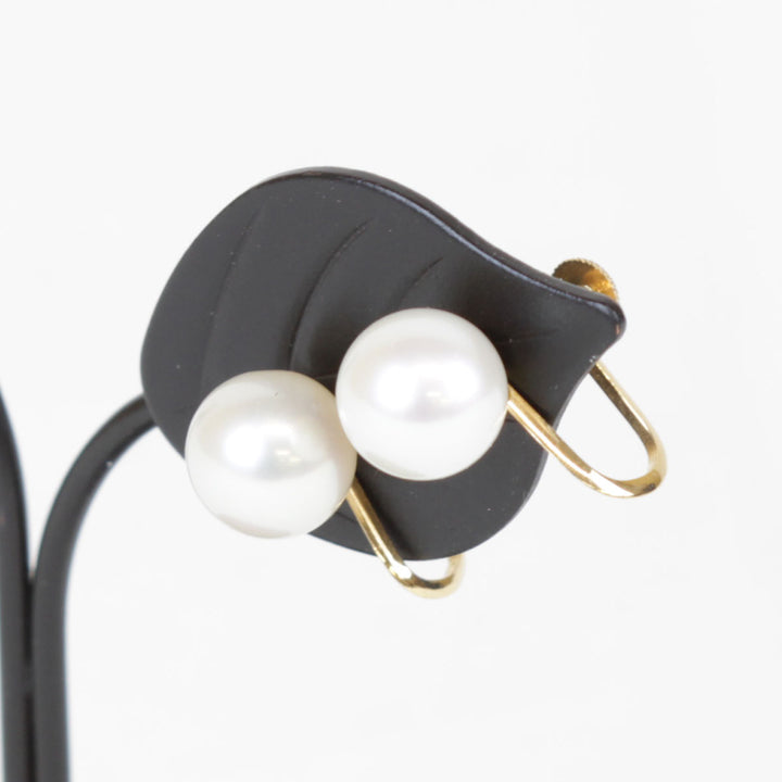 美品『USED』 K18ゴールド/パール  
イヤリング
 2.2g