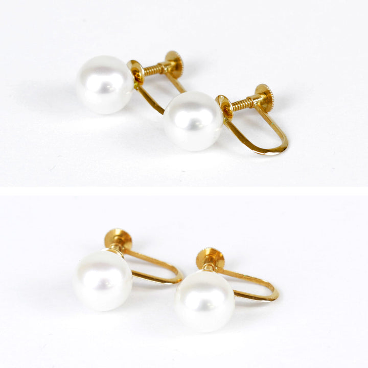 美品『USED』 K18ゴールド/パール  
イヤリング
 2.2g