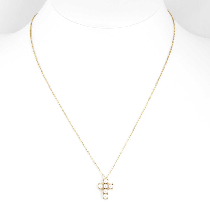 美品『USED』 K18/パール  /ブラウンダイヤモンド 
MIKIMOTO  リバーシブルデザイン クロスネックレス ネックレス
 8.2g