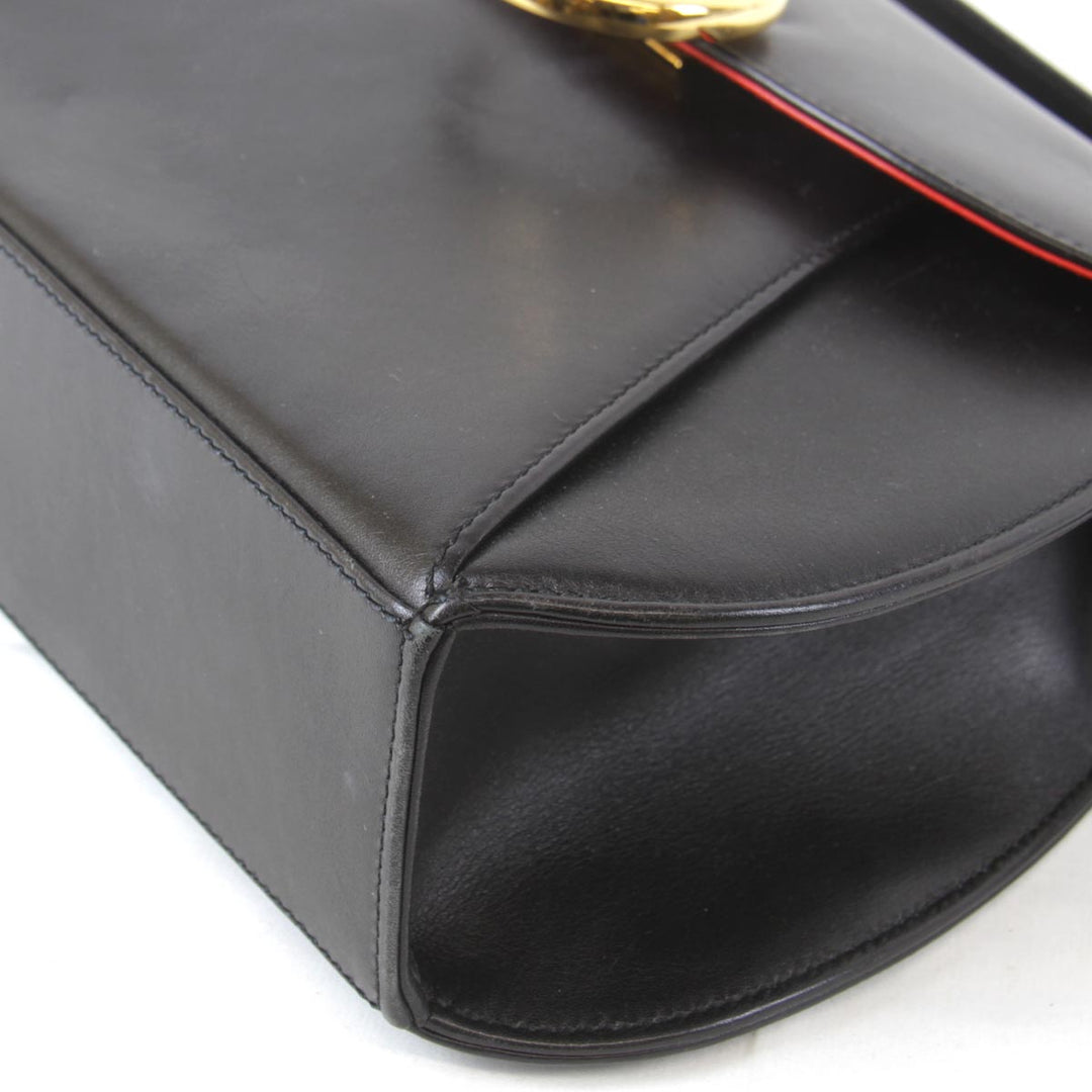 『USED』 
CARTIER カルティエ 
 パンテール ショルダーバッグ 
レザー ブラック