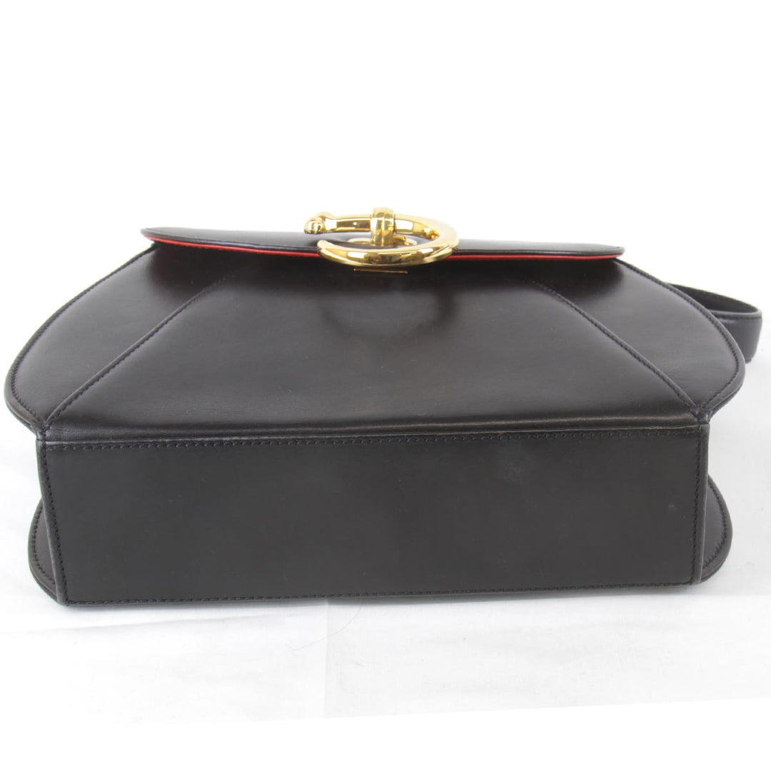 『USED』 
CARTIER カルティエ 
 パンテール ショルダーバッグ 
レザー ブラック