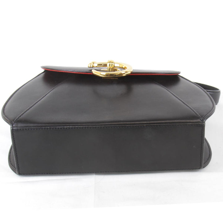 『USED』 
CARTIER カルティエ 
 パンテール ショルダーバッグ 
レザー ブラック