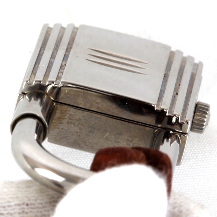 良品『USED』 
HERMES エルメス 
 ケリーウォッチ クロシェット KE1.210 チャーム 
レザー ブラウン×シルバー