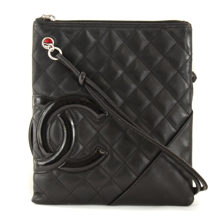 『USED』 
CHANEL シャネル 
 カンボンライン ショルダーバッグ 
レザー ブラック