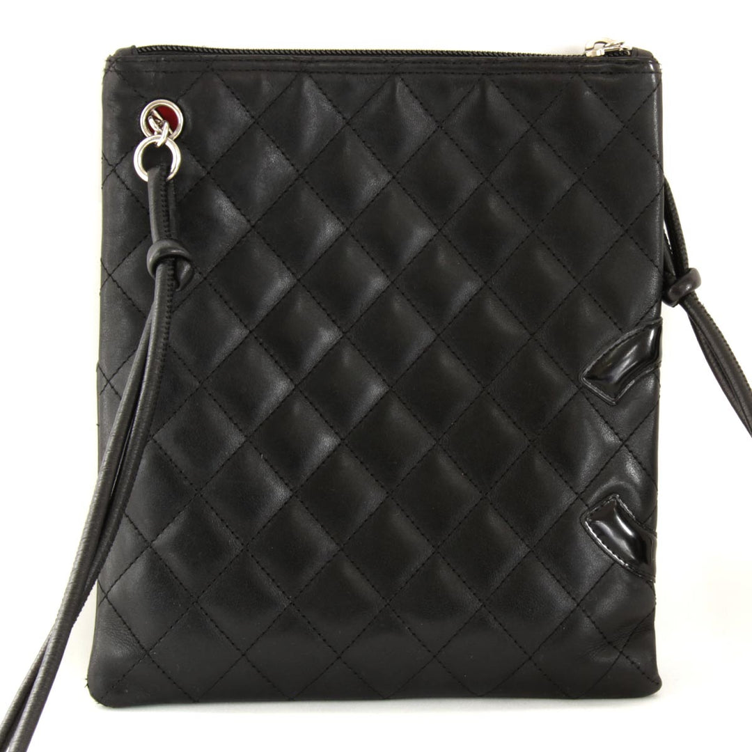 『USED』 
CHANEL シャネル 
 カンボンライン ショルダーバッグ 
レザー ブラック