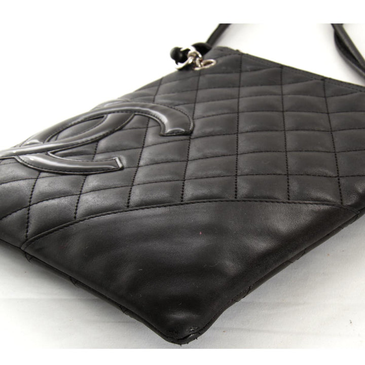 『USED』 
CHANEL シャネル 
 カンボンライン ショルダーバッグ 
レザー ブラック