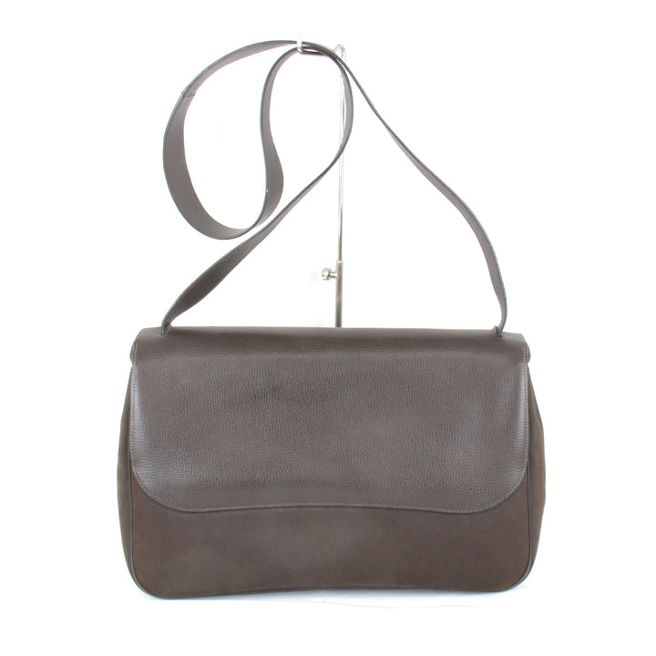 『USED』 
HERMES エルメス 
 コロラドGM ショルダーバッグ 
キャンバス/レザー  ダークブラウン