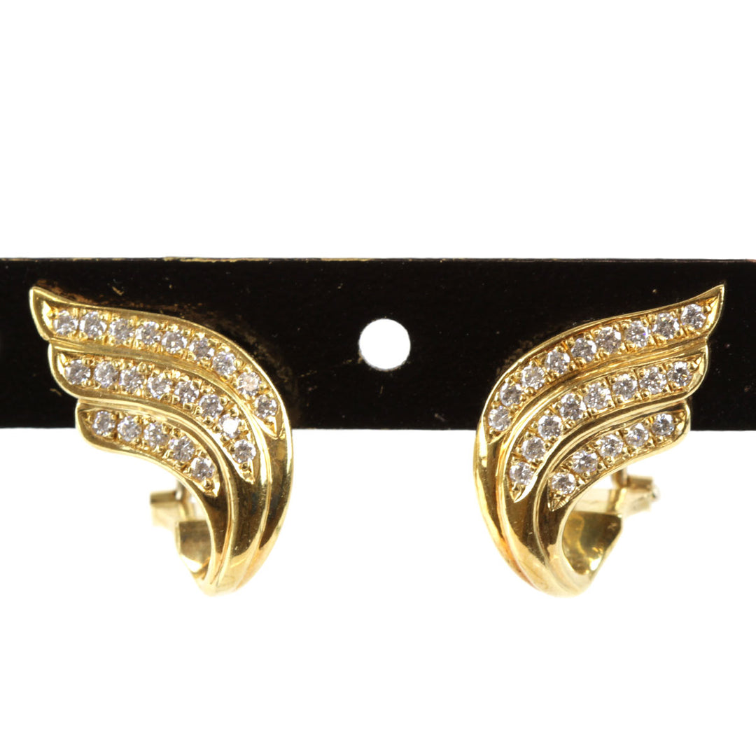 美品『USED』 K18/ダイヤモンド  
 Queen ピアス
 8.2g