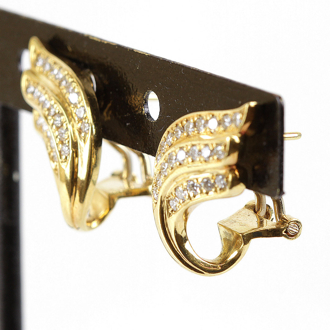 美品『USED』 K18/ダイヤモンド  
 Queen ピアス
 8.2g