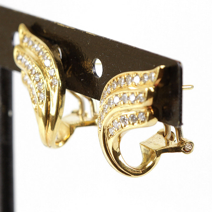 美品『USED』 K18/ダイヤモンド  
 Queen ピアス
 8.2g