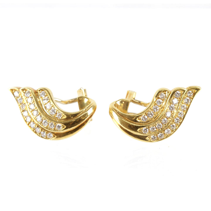 美品『USED』 K18/ダイヤモンド  
 Queen ピアス
 8.2g