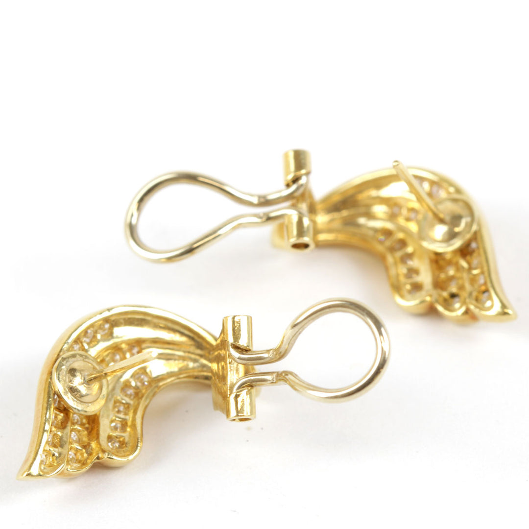 美品『USED』 K18/ダイヤモンド  
 Queen ピアス
 8.2g