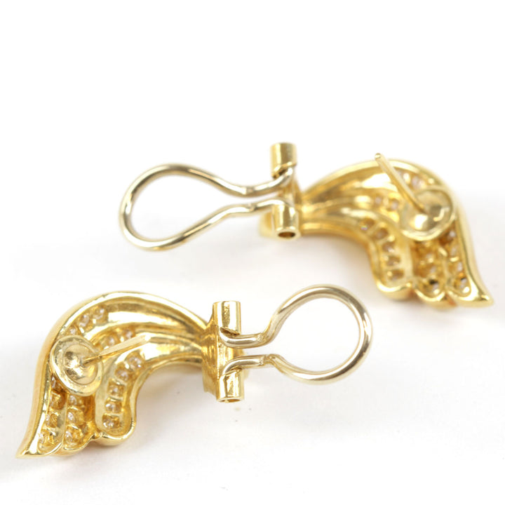 美品『USED』 K18/ダイヤモンド  
 Queen ピアス
 8.2g