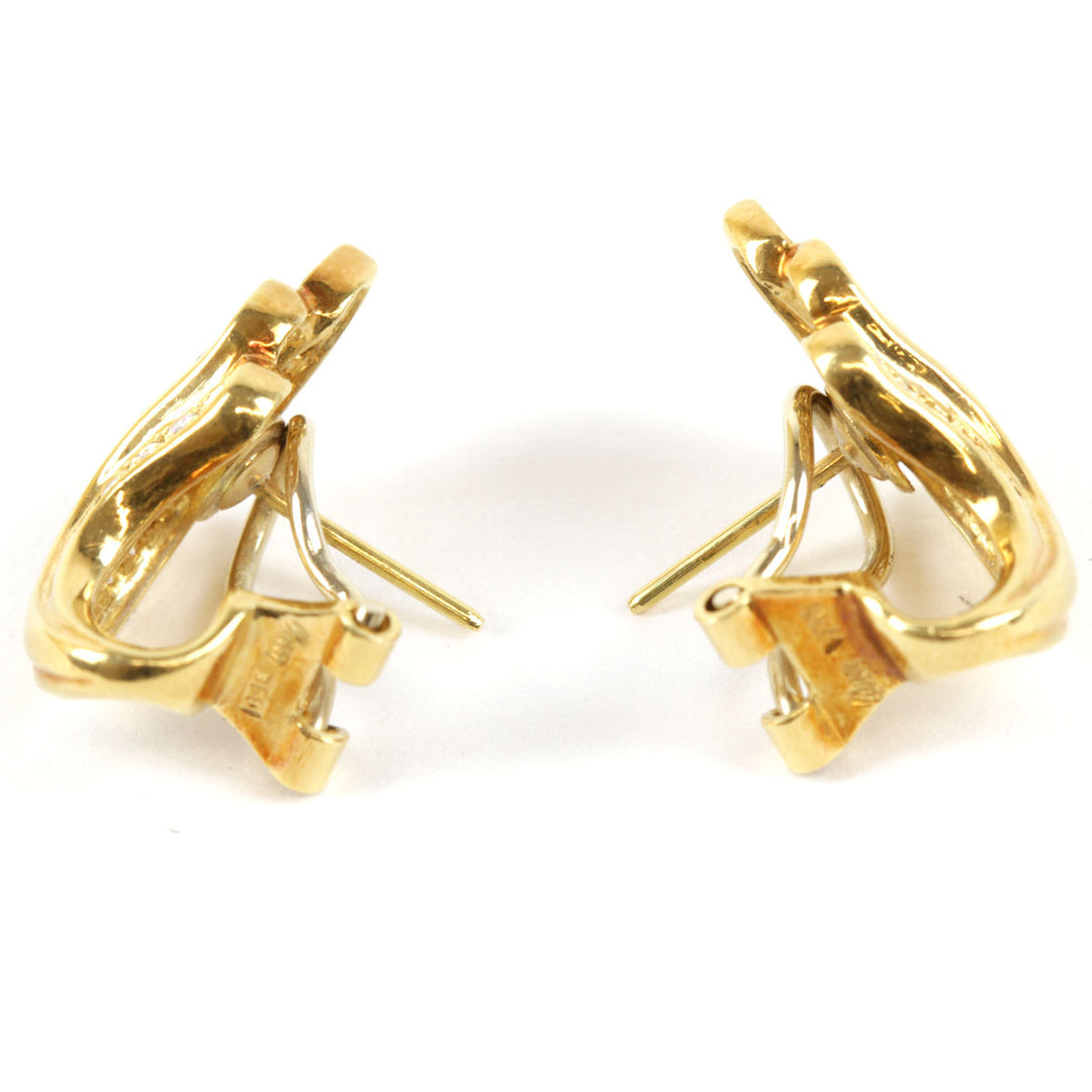 美品『USED』 K18/ダイヤモンド  
 Queen ピアス
 8.2g