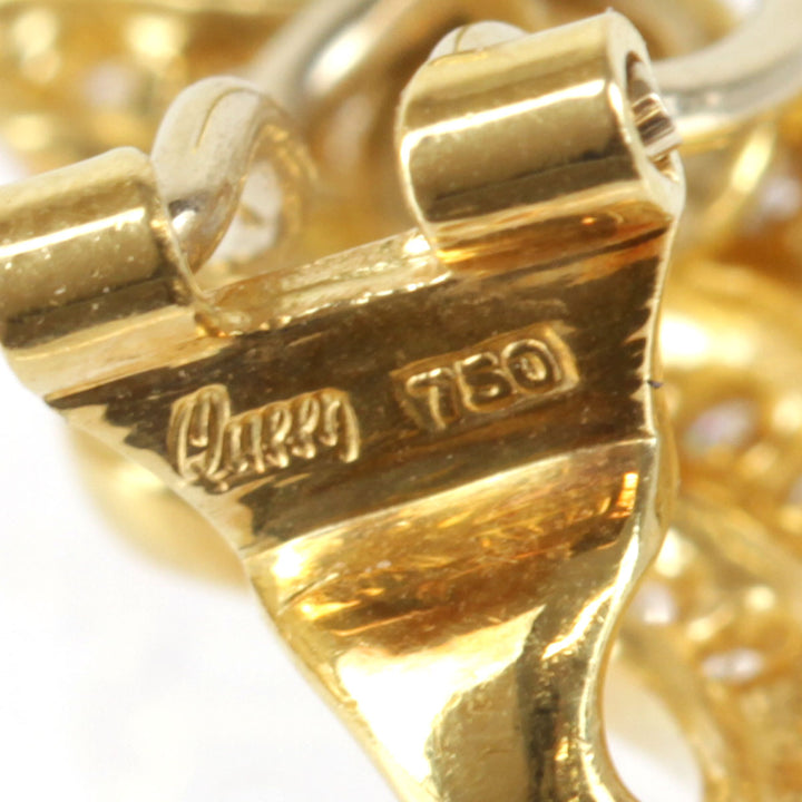 美品『USED』 K18/ダイヤモンド  
 Queen ピアス
 8.2g