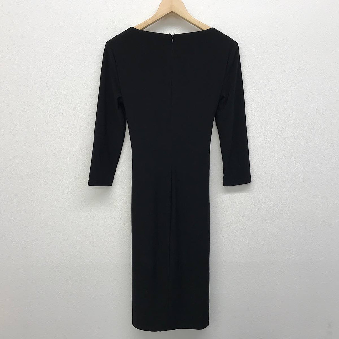『USED』 
RALPH LAUREN ラルフローレン 
 ウエストリボンドレス ワンピース 
ポリエステル/ポリウレタン  ブラック系